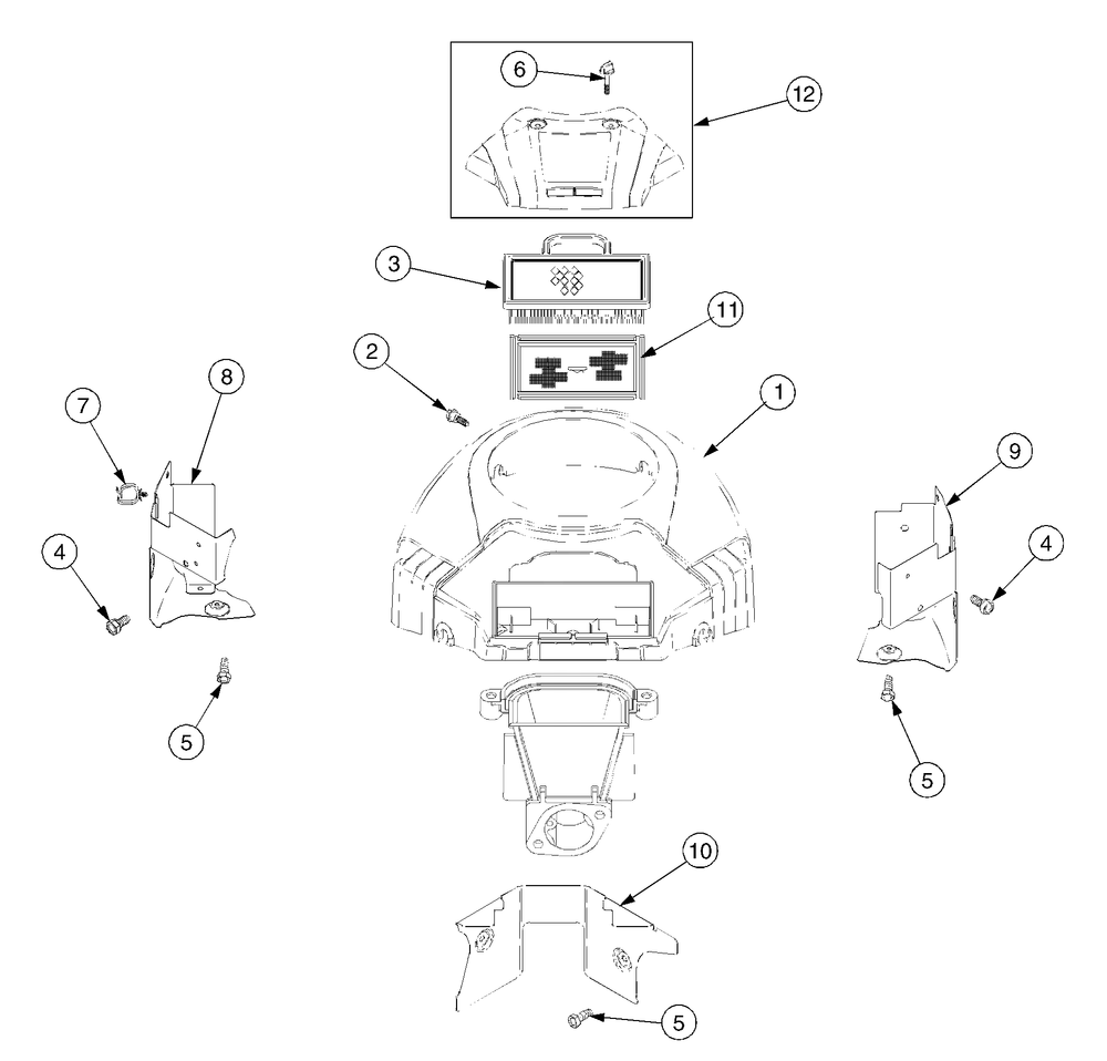 Air Filter, Blower Housing And Engine Air Guides Diagram and Parts List for RZT50 17BA5A7P709-17BA5A7P710-17BA5A7P712 Cub Cadet Lawn Tractor